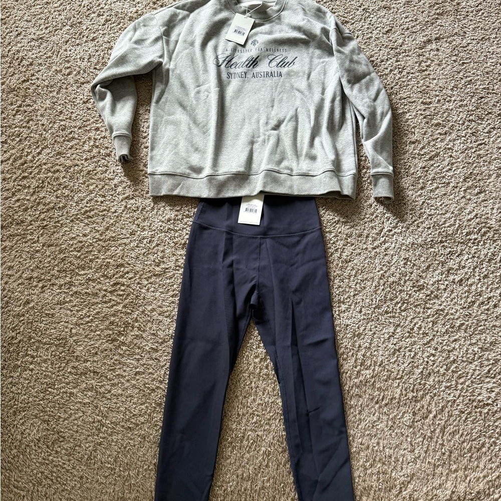 Women’s NWT Wilo the Label sweatshirt and ribbed legging Set Size Large